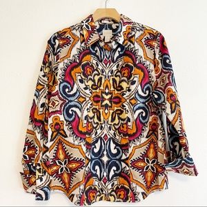 Chico’s multicolored shirt no-iron